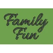 Typography Family Fun Text Embroidery Design