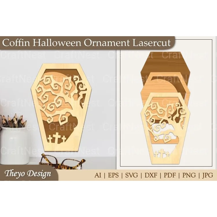 Coffin Ornament SVG Bundle