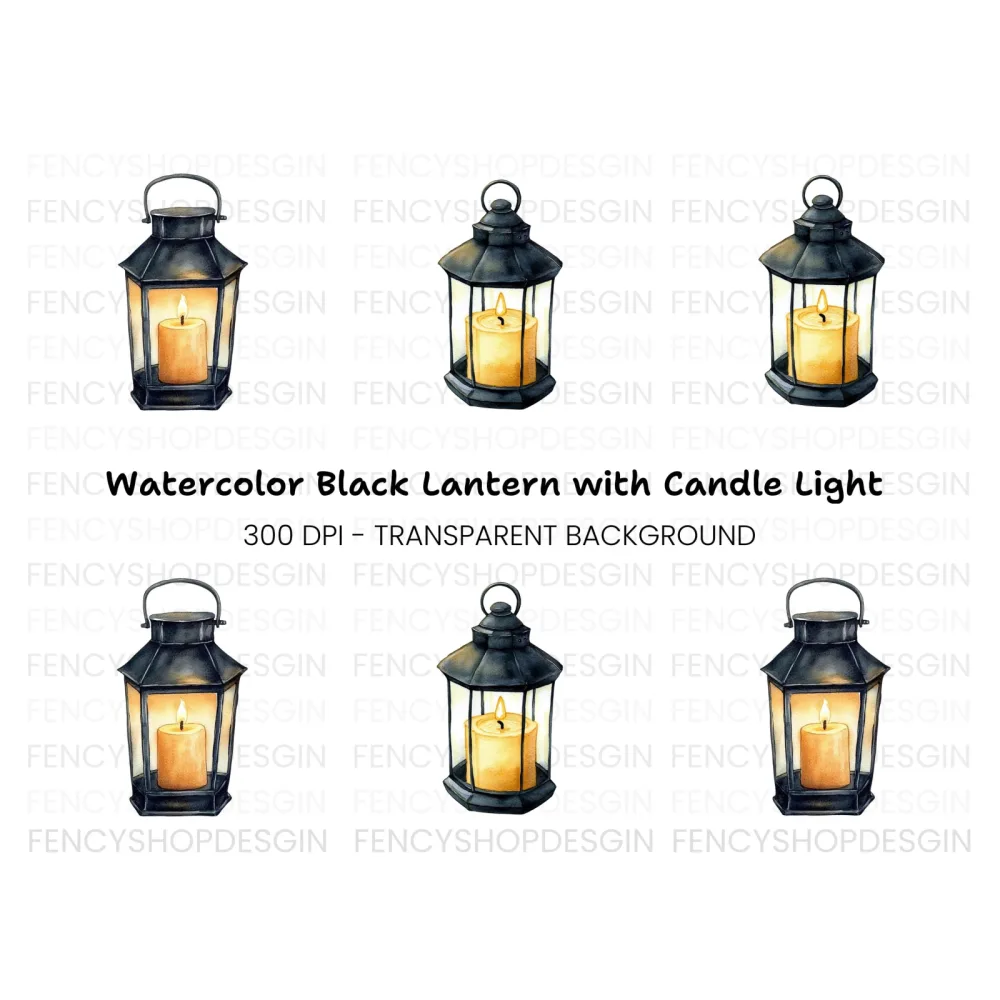 Vintage Lanterns Clipart Bundle