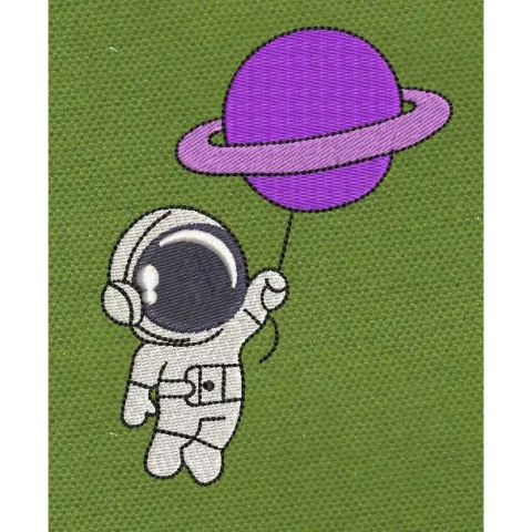 Little Explorer Planet Balloon Embroidery Design