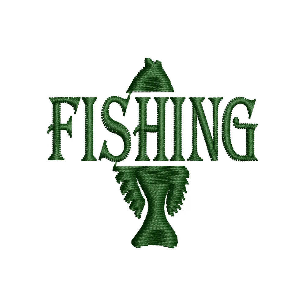 Fish Hunting Embroidery Design