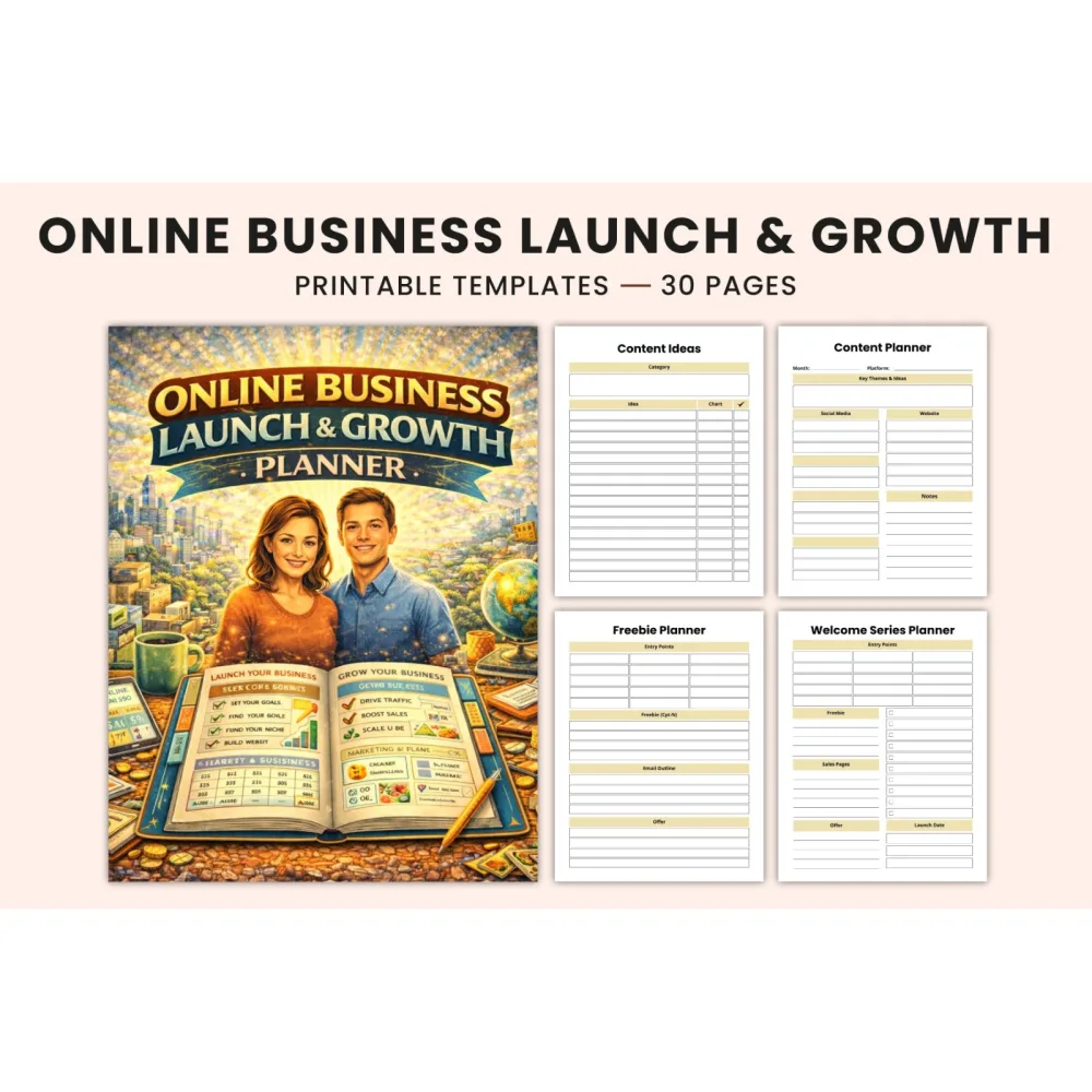 Online Business Launch Growth Planner