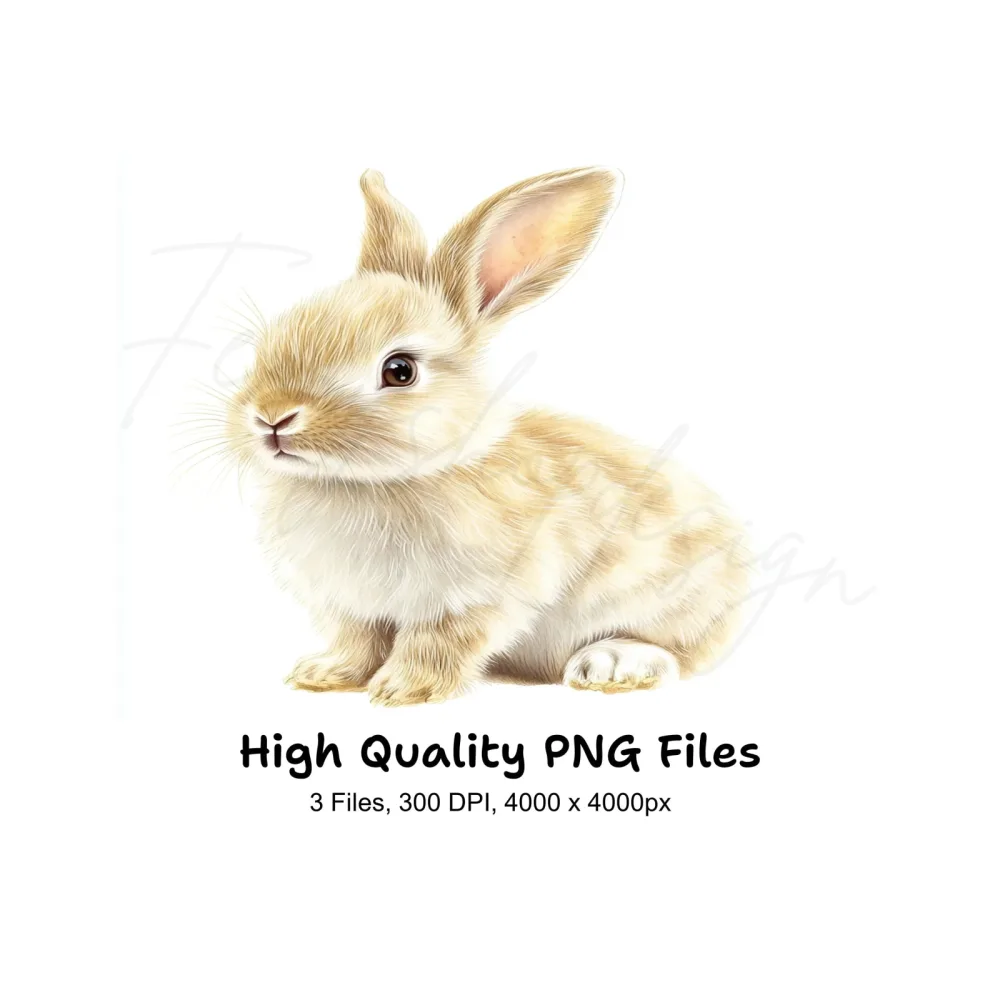 Cute Baby Bunny Clipart Bundle