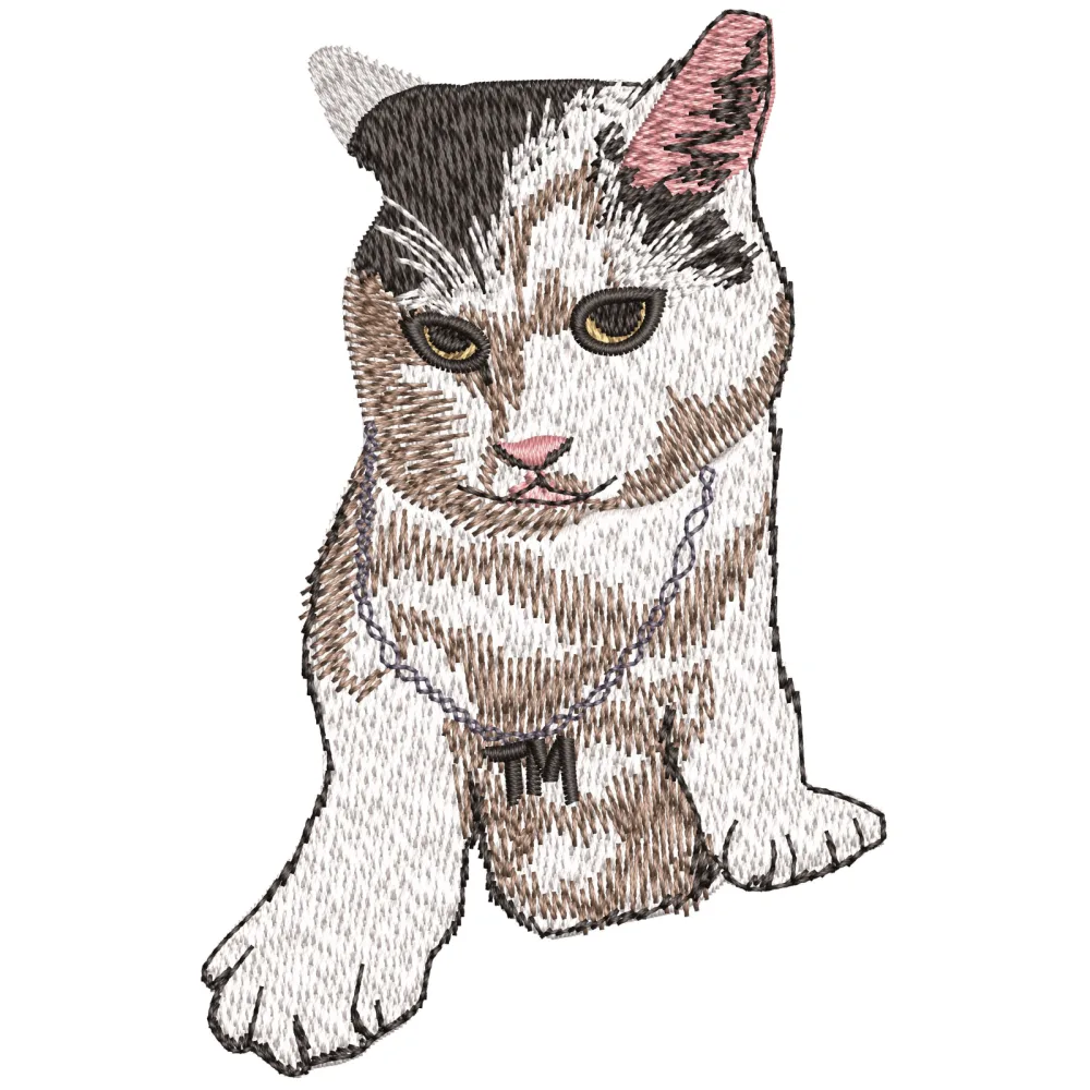 Play Cat Embroidery Design
