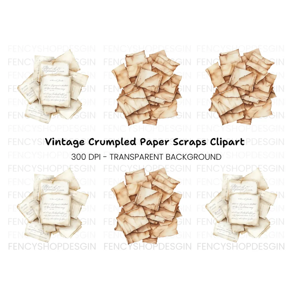 Vintage Stack Clipart Bundle