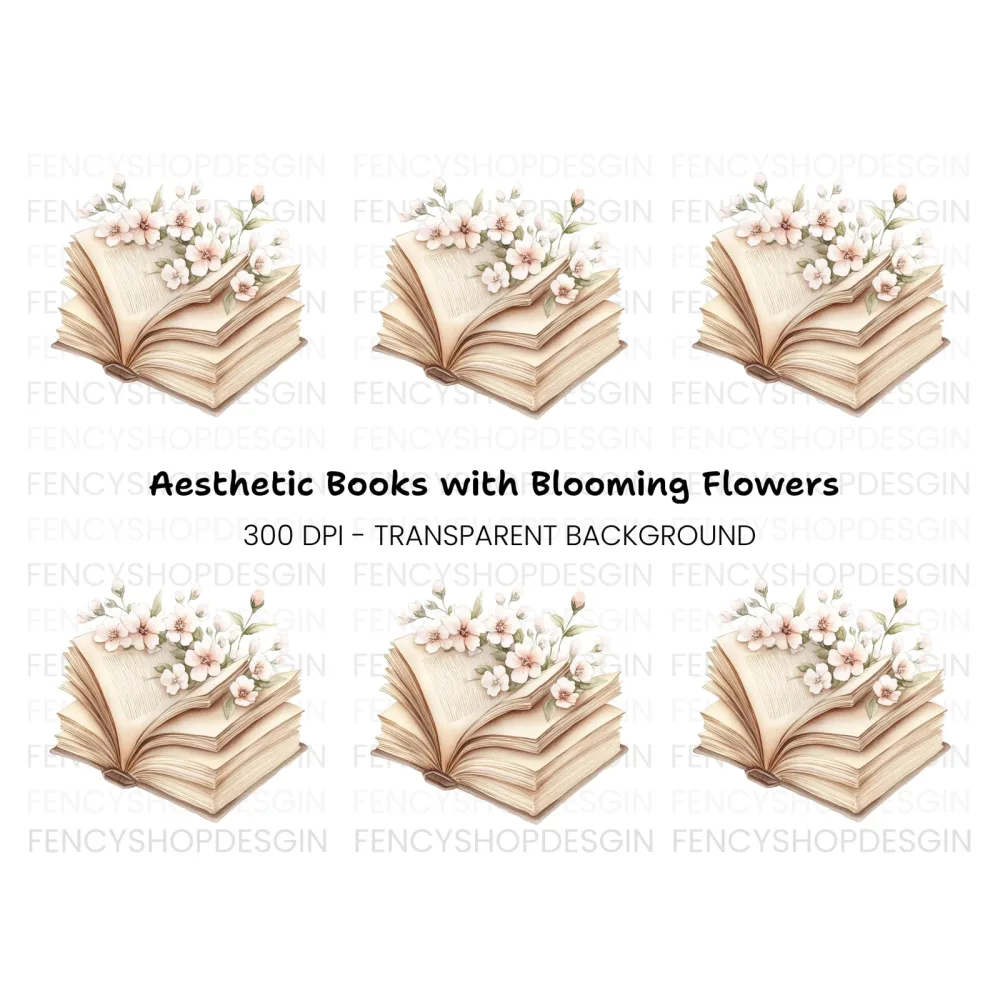Blossom Book Clipart Bundle