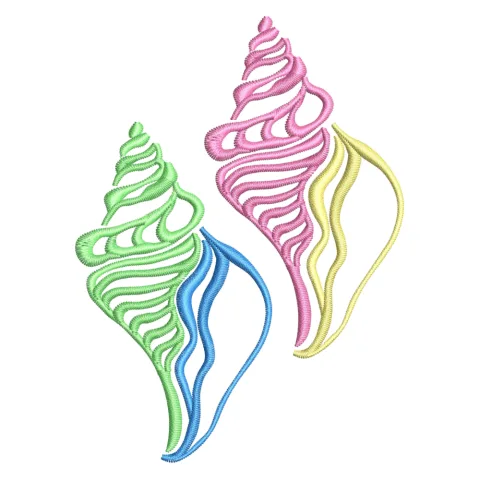Shells Embroidery Design