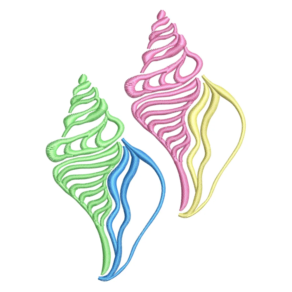 Shells Embroidery Design