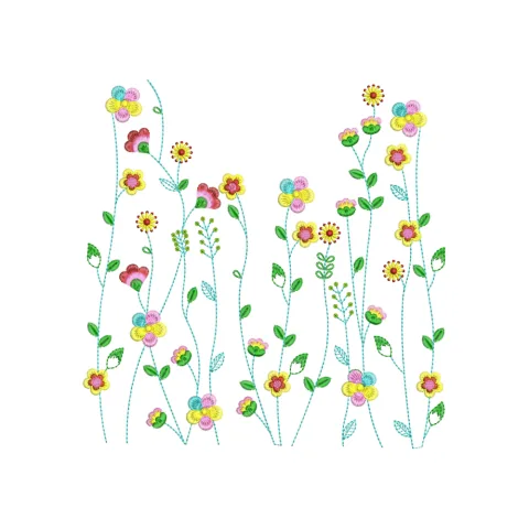 Flower Art Embroidery Design