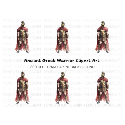 Spartan Warrior Clipart Bundle