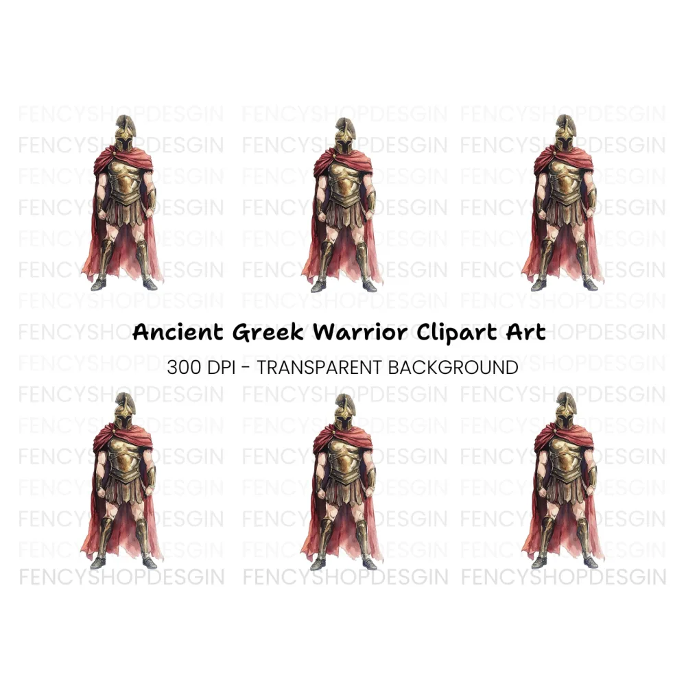 Spartan Warrior Clipart Bundle