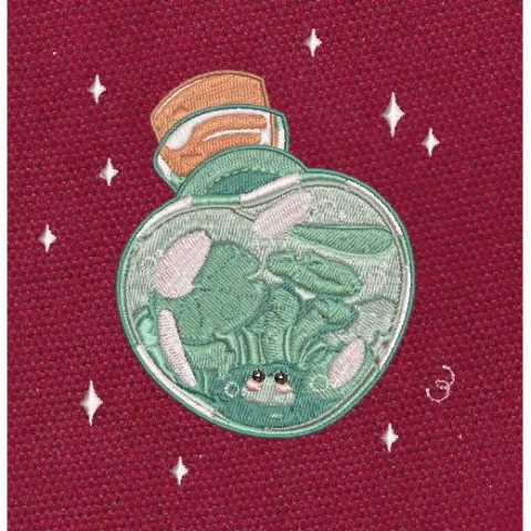 Terrariu Flask Stitch Embroidery Design
