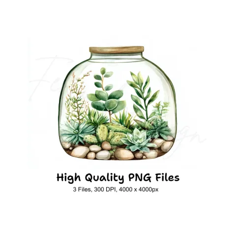 Terrarium Clipart Bundle