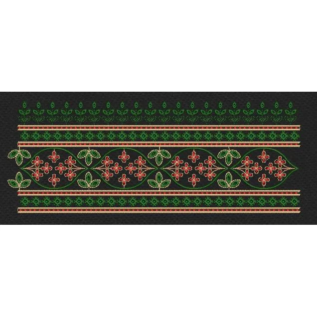 Floral Jacquard Woven Golden Flower Embroidery Design