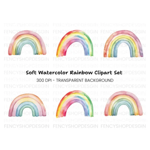 Rainbow Clipart Bundle