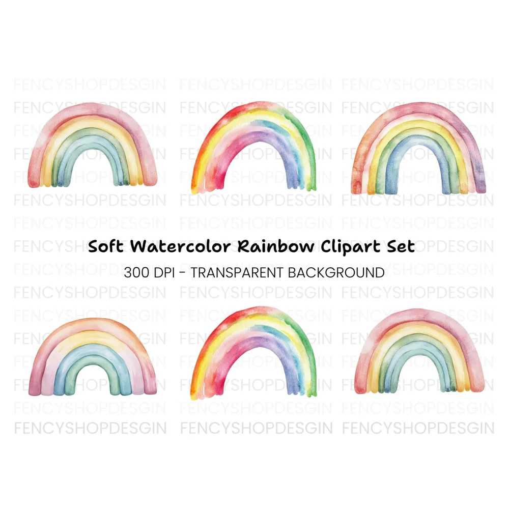 Rainbow Clipart Bundle
