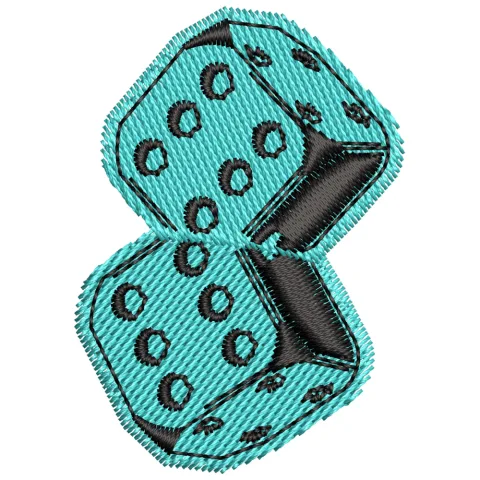 Lucky Dice Embroidery Design
