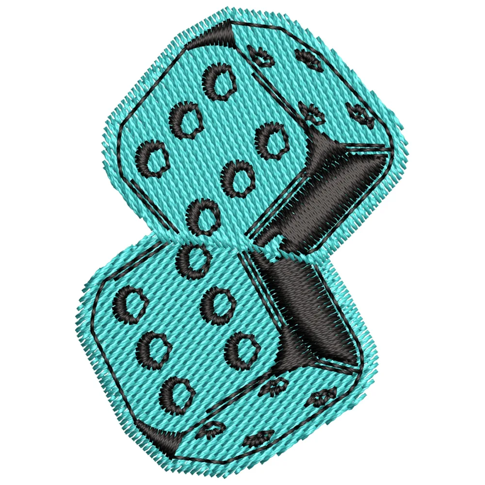 Lucky Dice Embroidery Design