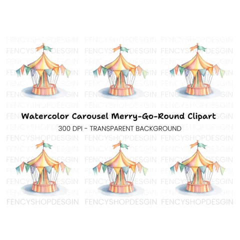 Carousel Ride Clipart Bundle