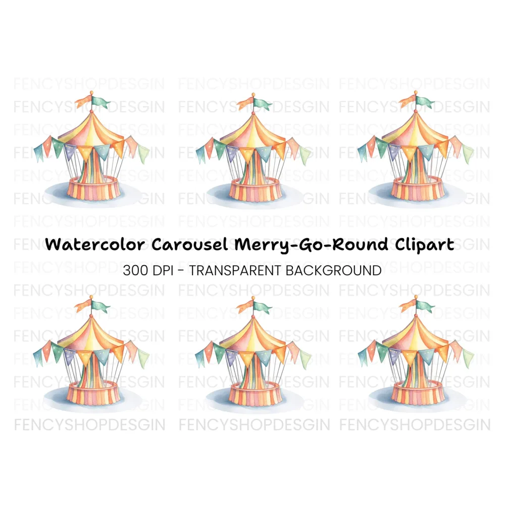 Carousel Ride Clipart Bundle