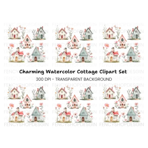 Charming Cottage Clipart Bundle