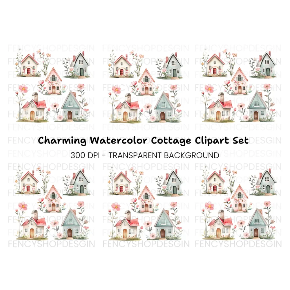 Charming Cottage Clipart Bundle