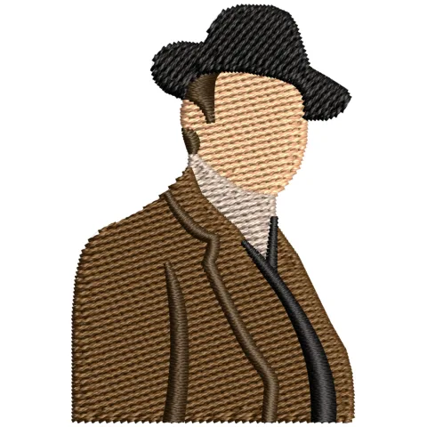 Hat Man Embroidery Design