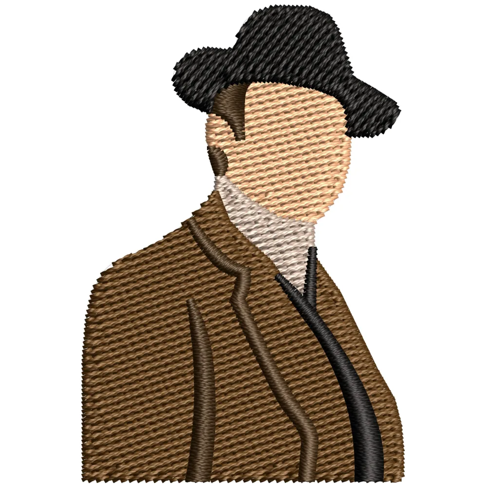 Hat Man Embroidery Design