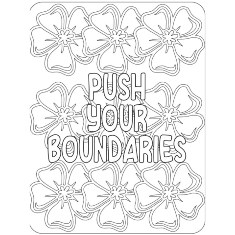 Motivational Floral Affirmation Coloring Book