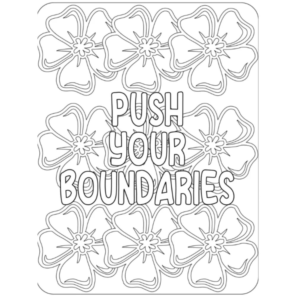 Motivational Floral Affirmation Coloring Book