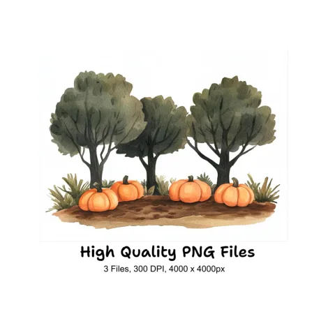 Autumn Pumpkin Patch Clipart Bundle