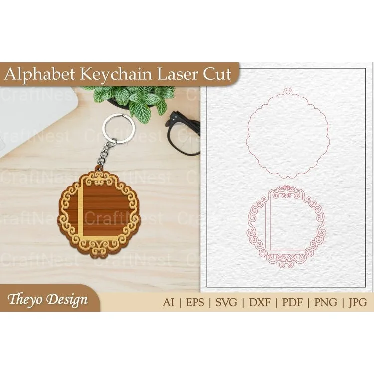 Alphabet Keychain SVG Bundle