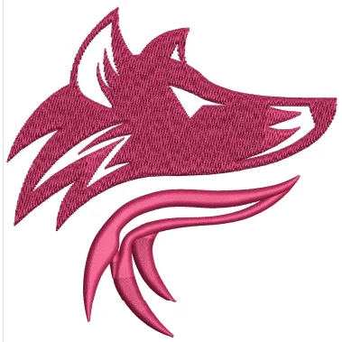 Wolf Embroidery Design