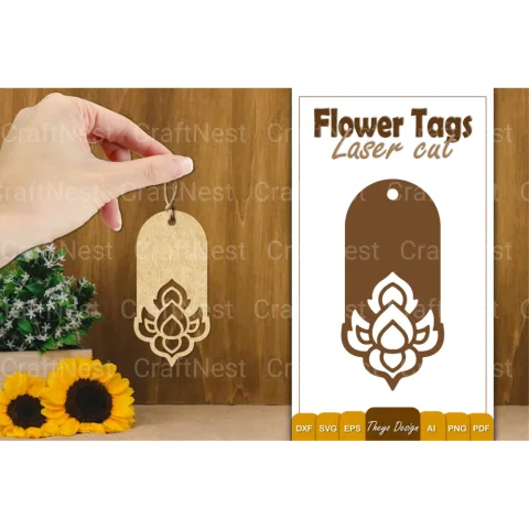 Flower Tags SVG Bundle