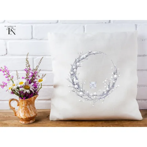 Elegant Pearl and Diamond Wreath Clipart Bundle