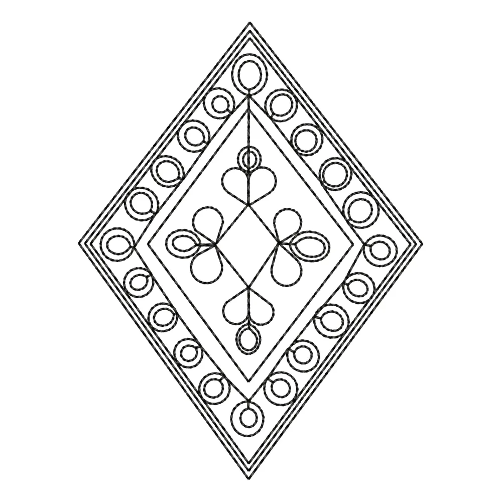 Geometry Stitch Art Embroidery Design