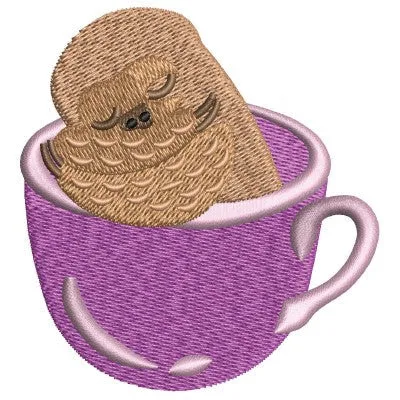 Cup Embroidery Design