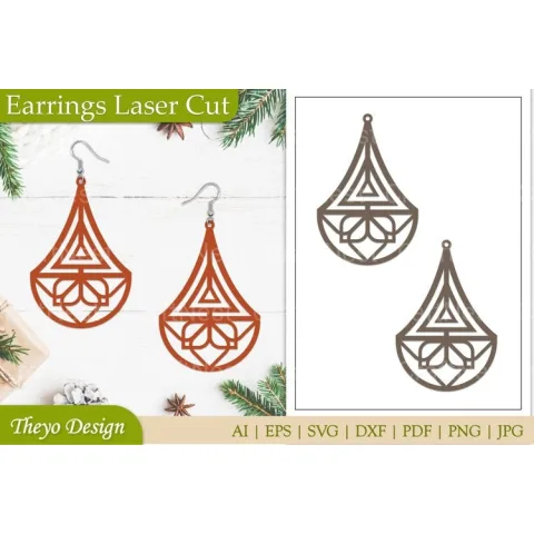 Lasercut Mandala Earrings SVG Bundle