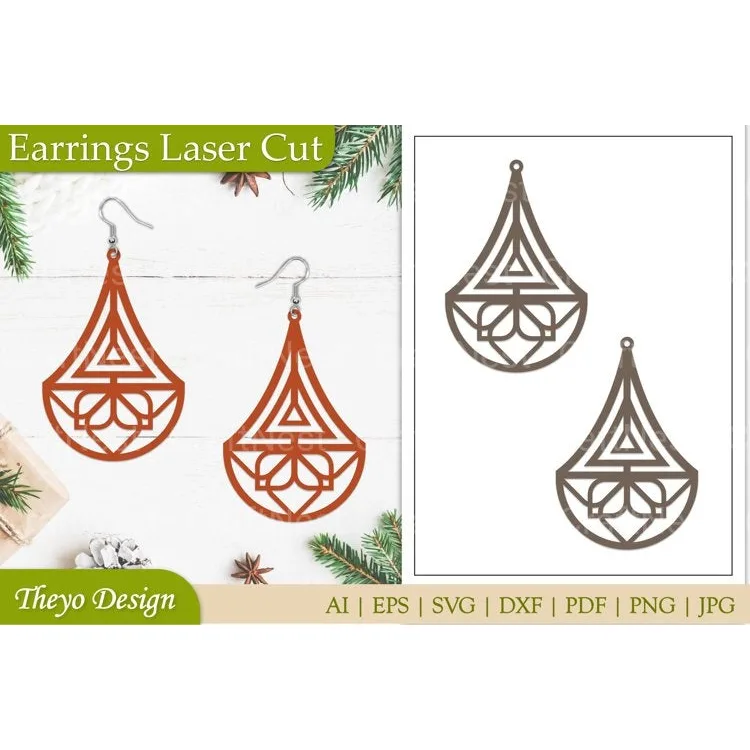 Lasercut Mandala Earrings SVG Bundle