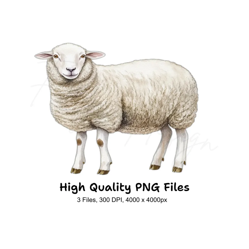 Sheep Illustrations Clipart Bundle