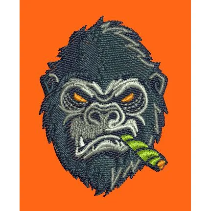 Angry Gorilla Embroidery Design