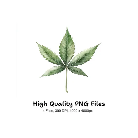 Cannabis Leaves Clipart Bundle