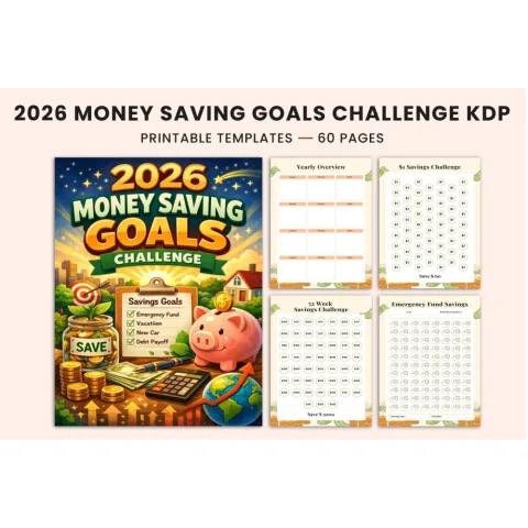 Money Saving Goals Challenge Planner