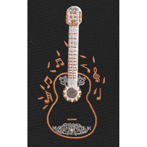 Guitar Embroidery Design