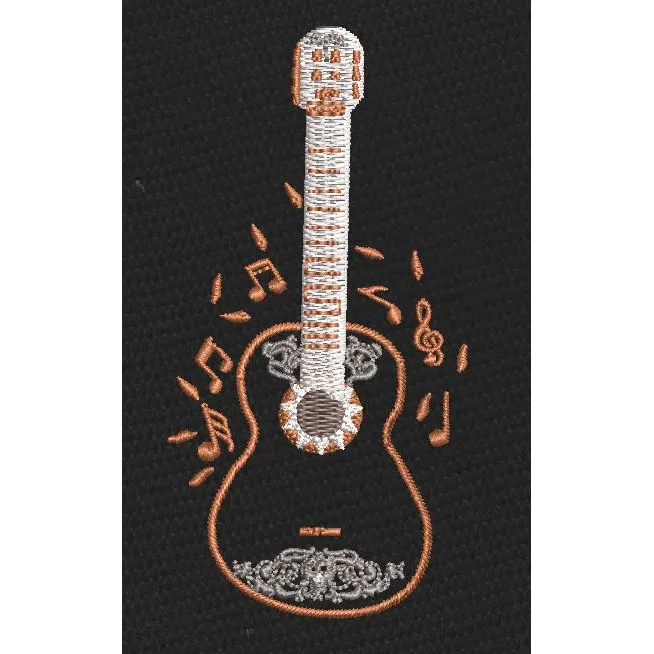 Guitar Embroidery Design