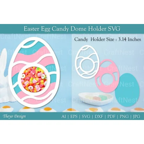 Easter Candy Dome Holder SVG Bundle