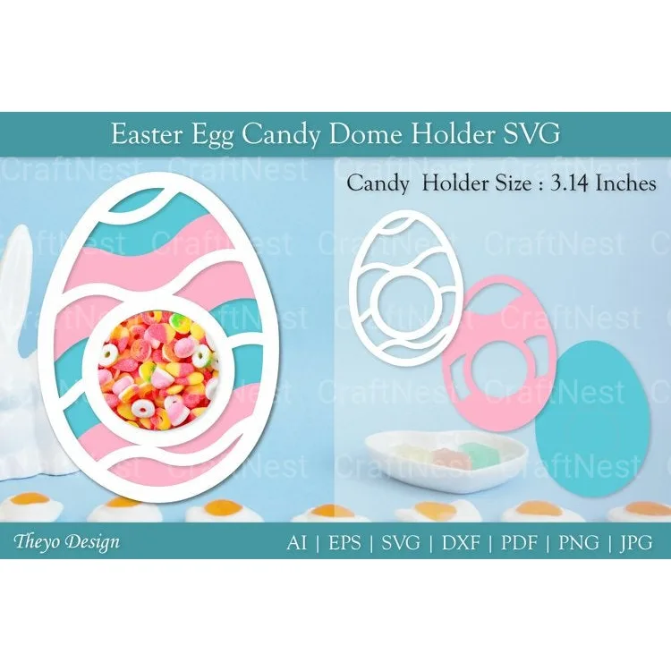 Easter Candy Dome Holder SVG Bundle