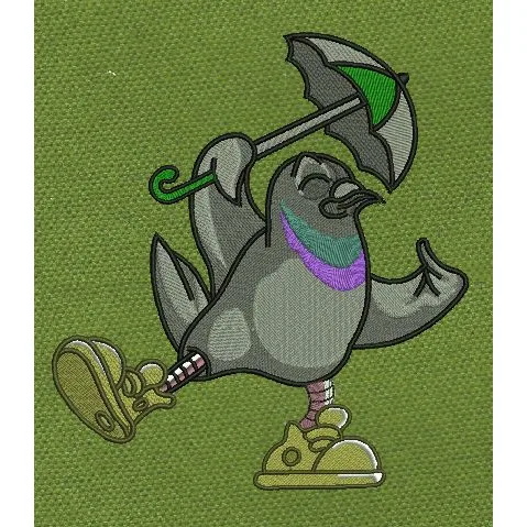 Swag Pigeon Embroidery Design