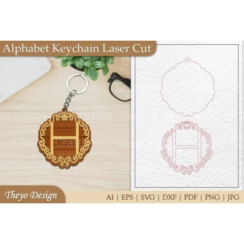 Alphabet Keychain SVG Bundle