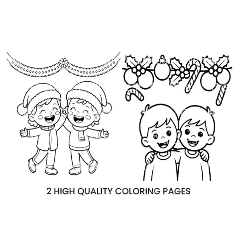 Happy Christmas Kids Coloring Books
